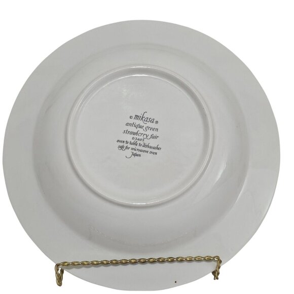 Mikasa Strawberry Fair Serving Bowl 10.25" berries blossoms summer blooms green - Picture 6 of 9